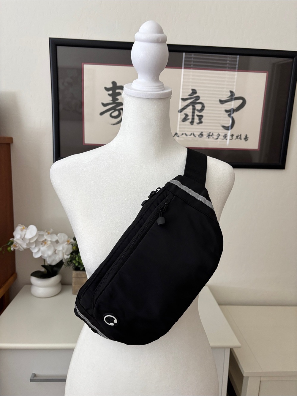 Large Black Men's Versatile Belt Bag